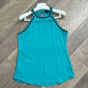 The Limited Embroidered Neck Detail Sleeveless Blouse